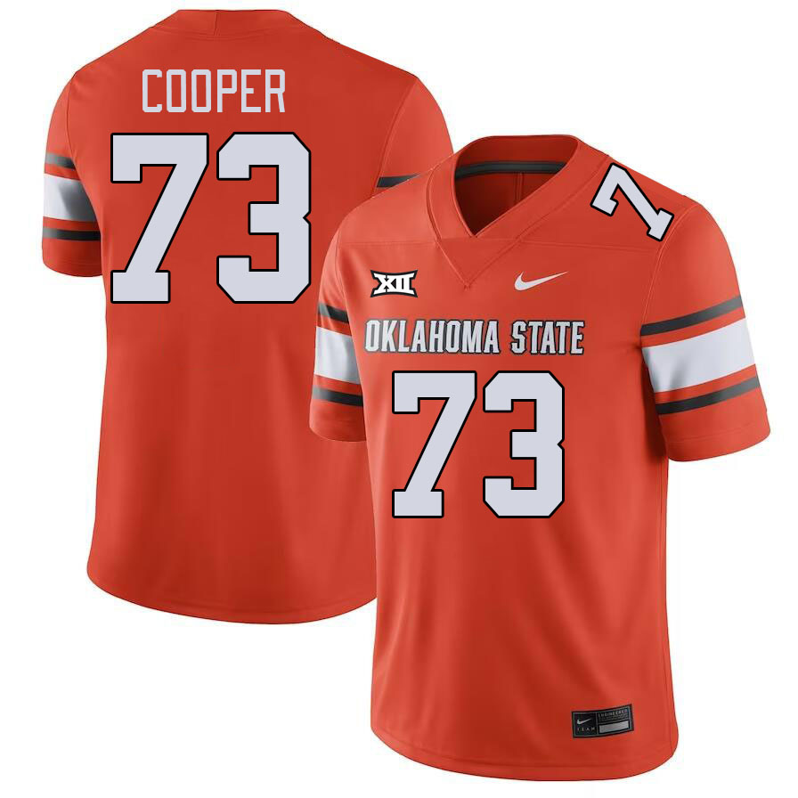 Oklahoma State Cowboys #73 Dalton Cooper College Football Jerseys Stitched Sale-Orange